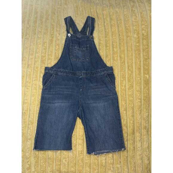 Girls The Children’s Place Overall Shorts Shortfalls Denim Blue 10 - Picture 1 of 7